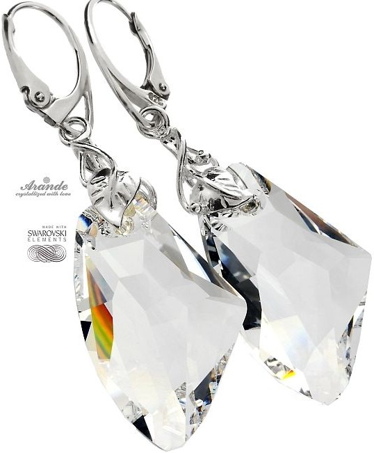 Swarovski duże kolczyki SREBRO 27mm CERTYFIKAT