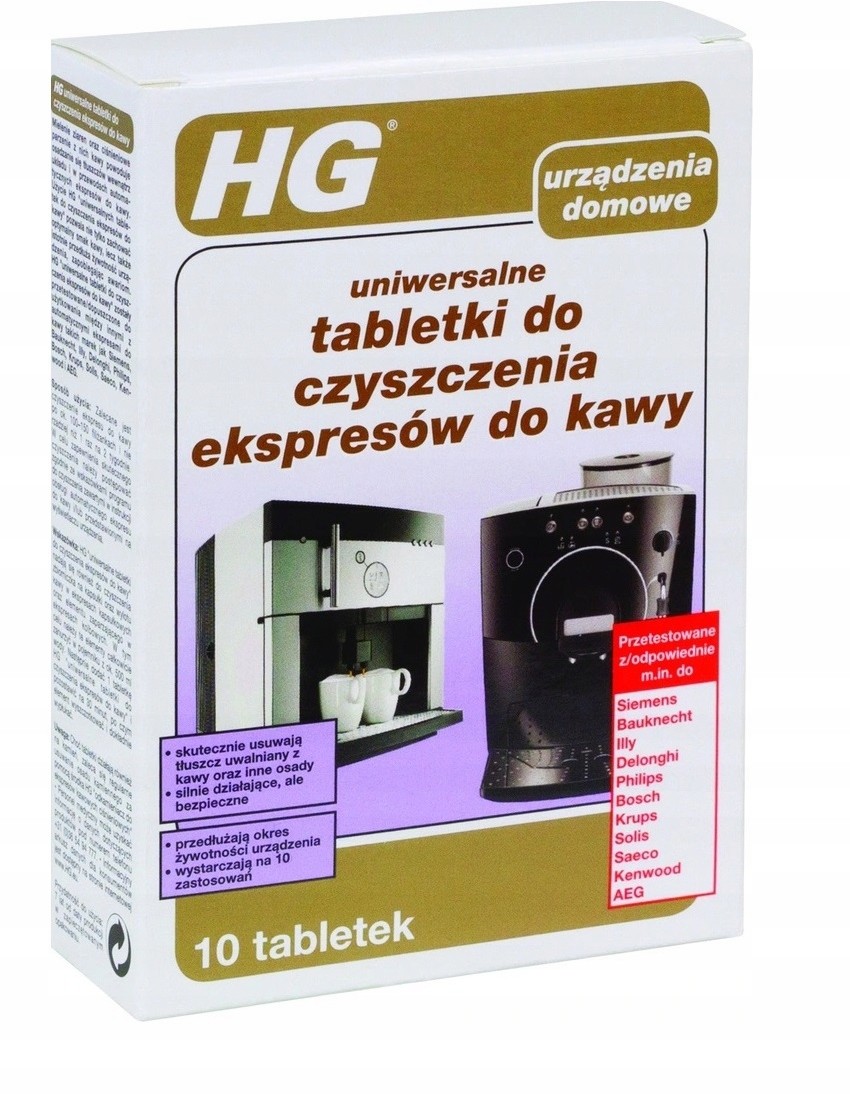 HG tabletki do czyszczenia ekspresów do kawy 10szt