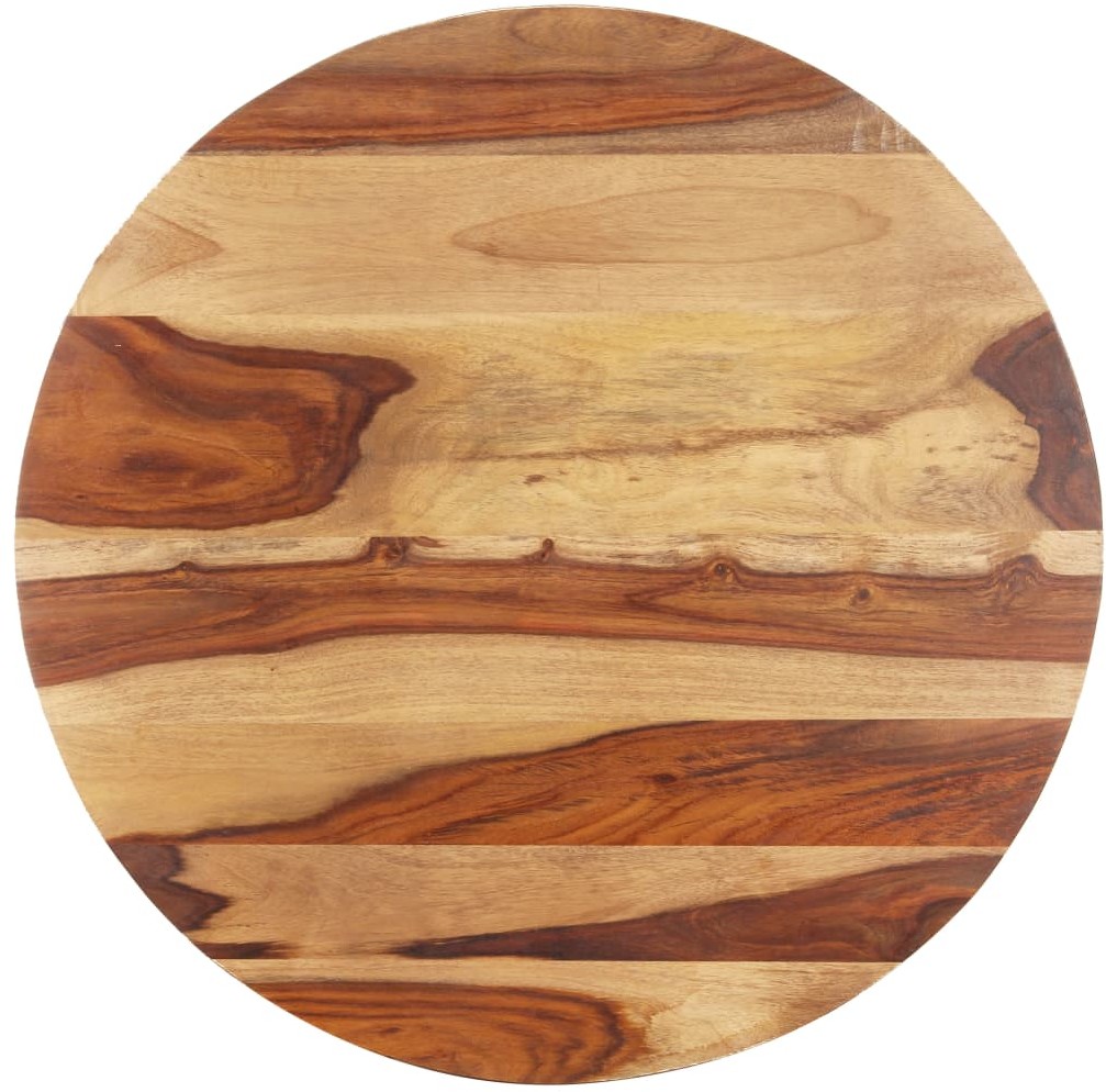vidaXL Blat stołu, lite drewno sheesham, okrągły, 25-27 mm, 50 cm vidaXL