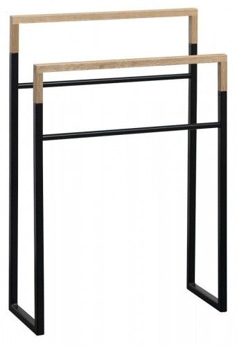 Loft Domotechnika Wieszak na ręcznik 55x80x20 cm czarny matowy/dąb SKA SH/SKA308