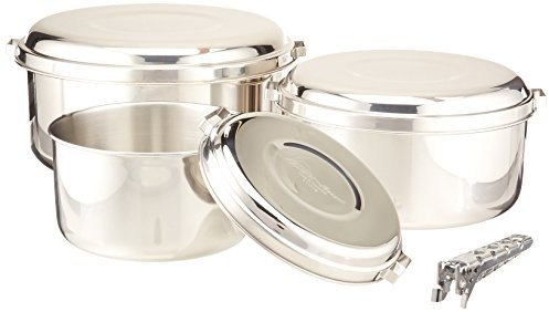 MSR (Mountain Safety Research) naczynia do gotowania Alpine zestaw 4 pot, Silver, One Size, 21721 21721