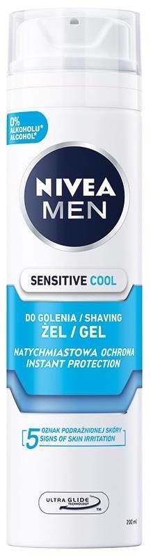 Nivea Men Sensitive Cool chłodzący żel do golenia 200ml 94005-uniw