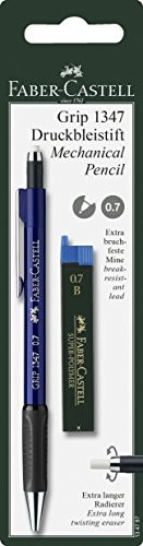 Faber-Castell 134797  ołówek mechaniczny Grip łącznie z 12 kopalni, stopień twardości: B, grubość wkładu: 0,7 MM, kolor trzonu: zielony 134797