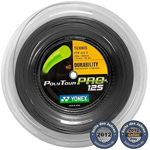 Yonex Struna rolka Poly Tour Pro, czarny, 200 m NT125PPC-53-1,25 mm