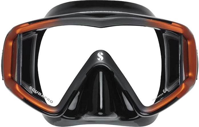 Scubapro Mask Crystal VU - Sil. Black - Black/Orange