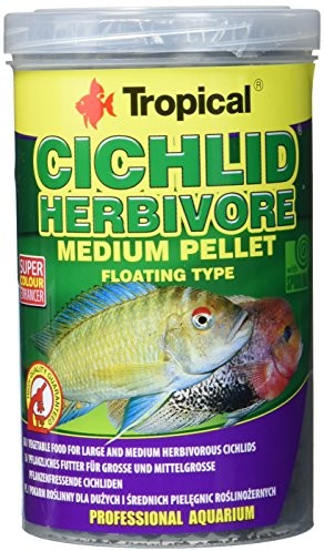 Tropical roślinożerny cich Lid Medium pellet, 1er Pack (1 X 1 L) C-130