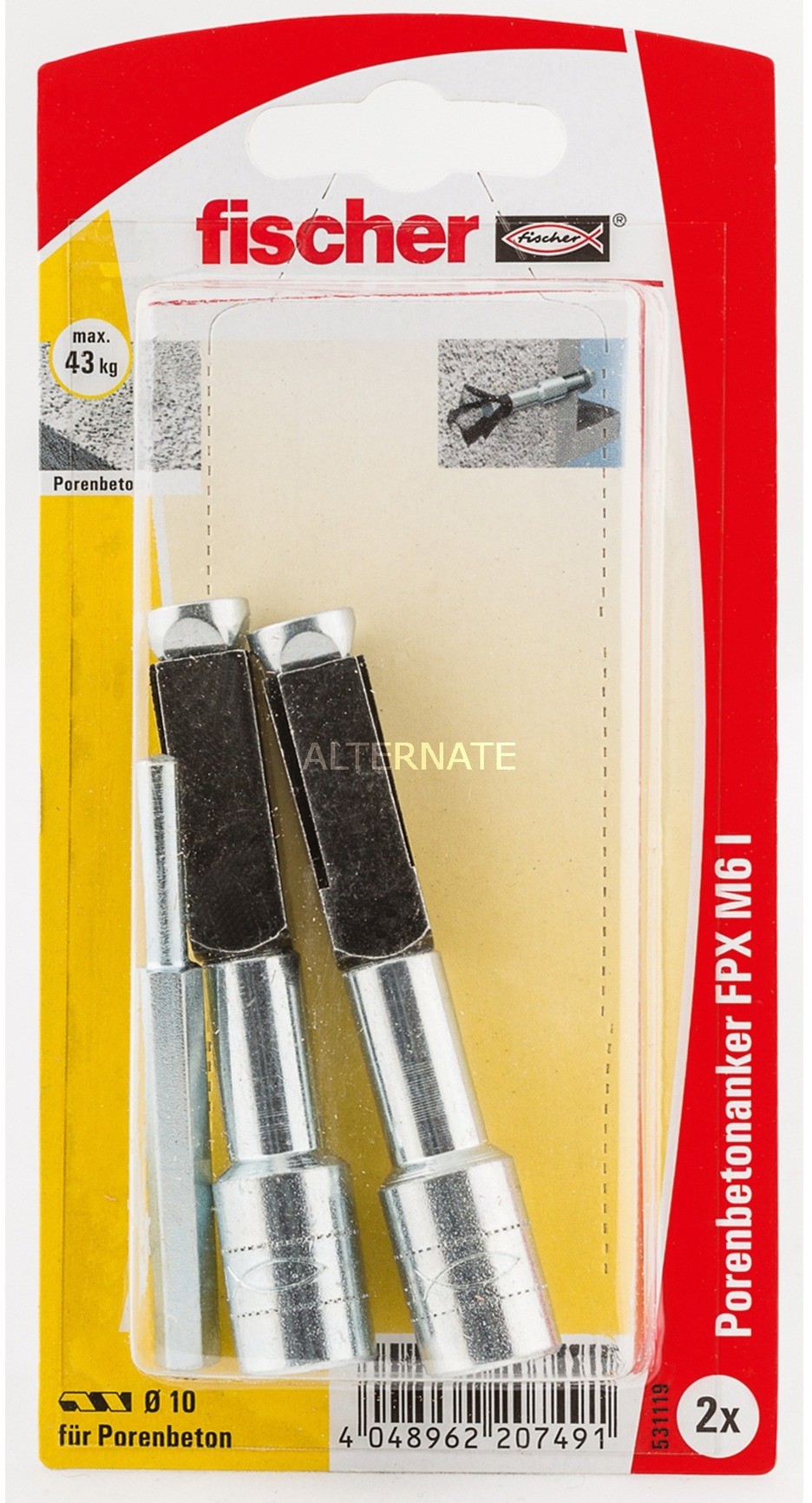 Fischer FPX-I M10 K, Dowel