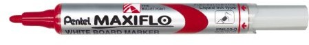 Pentel Maxiflo Whiteboard Marker tusz na bazie alkoholu Czerwony 12 sztuki MWL5S-B