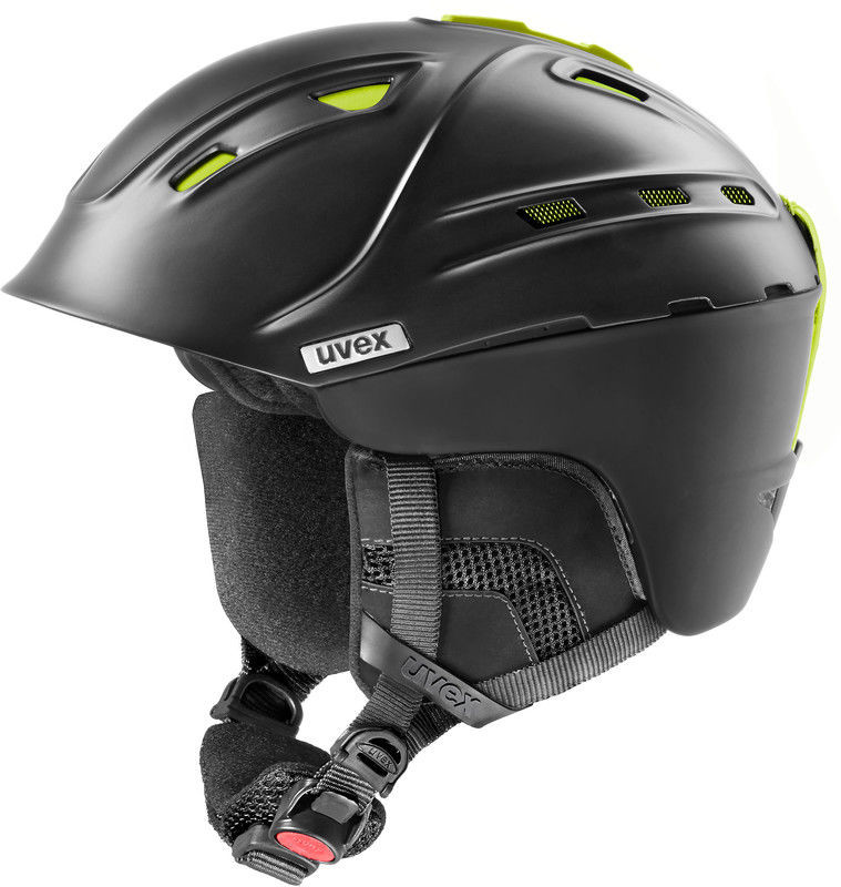 Uvex p2us IAS Kask narciarski, black mat yellow 51-55cm 2019 Kaski narciarskie S5662410203