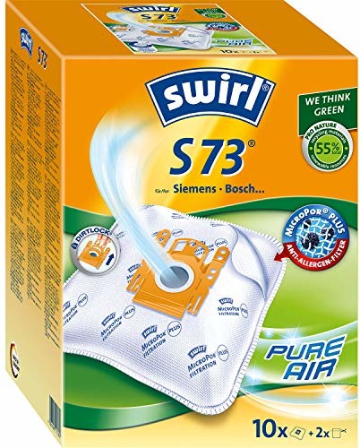 Swirl S 73 Micropor Plus Worki Do Odkurzacza Siemens I Bosch Filtr Antyalergiczny 10 Sztuk Z 2 Filtrami S 73