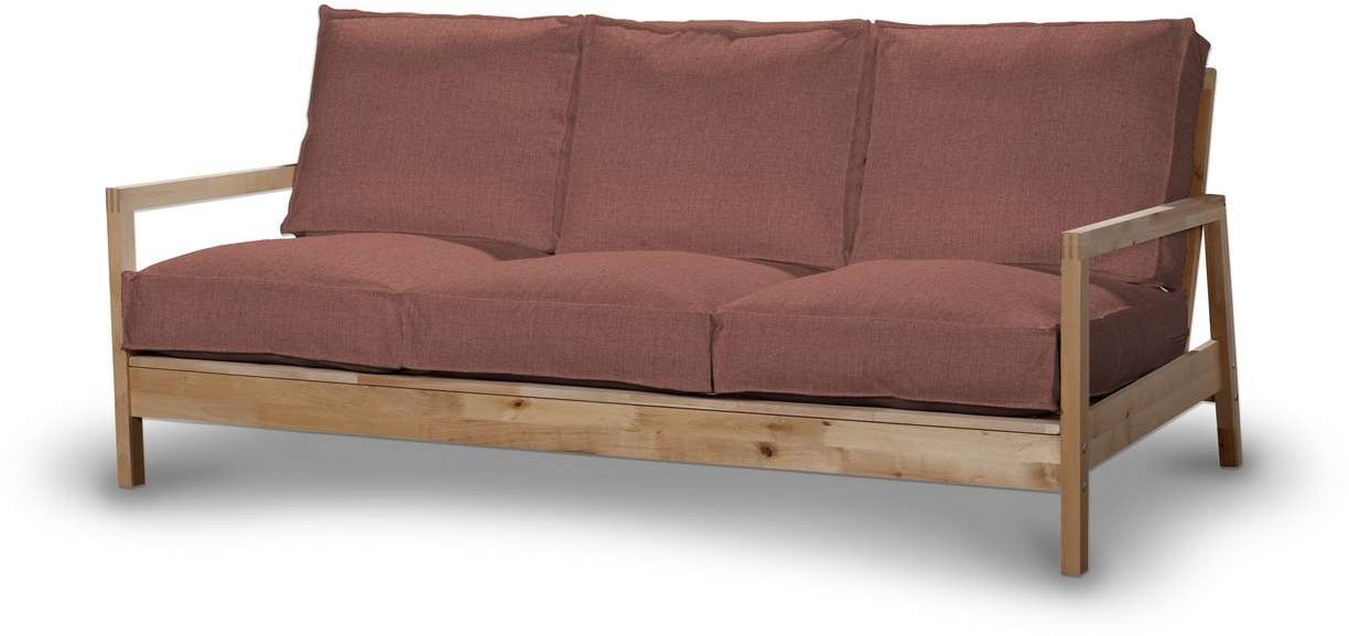 Dekoria pl pl Pokrowiec na sofę Lillberg 3-osobową nierozkładaną brązowo-koniakowy szenil Sofa Lillberg 3-osobowa City 626-704-84