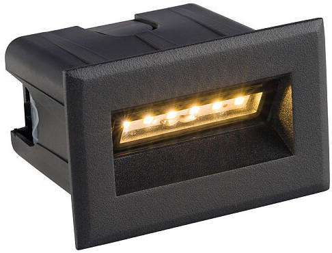 Nowodvorski Schodowa LAMPA wpuszczna BAY LED 8164 zewnętrzna OPRAWA metalowa LED 3W 3000K outdoor IP54 czarna 8164