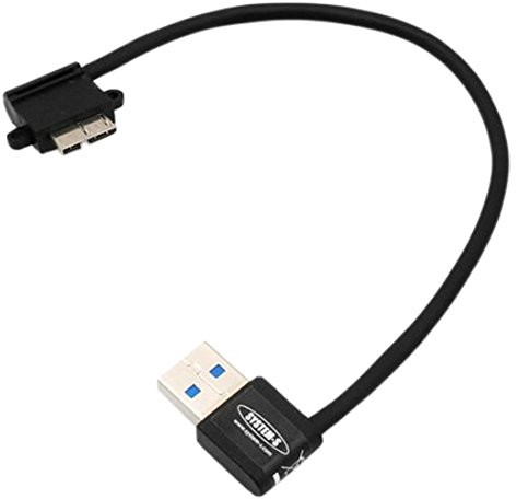 System-S Micro USB 3.0 kabel do transmisji danych kabel do ładowania krótki kabel wtyk kątowy 90 stopni 26 cm do Samsung Galaxy S5 45975433