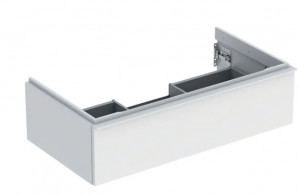 GEBERIT 502.312.01.3 Szafka pod umywalkę iCon z jedną szufladą 88,8 cm x 24,7 cm x 47,6 cm biały lakierowany matowy biały matowy