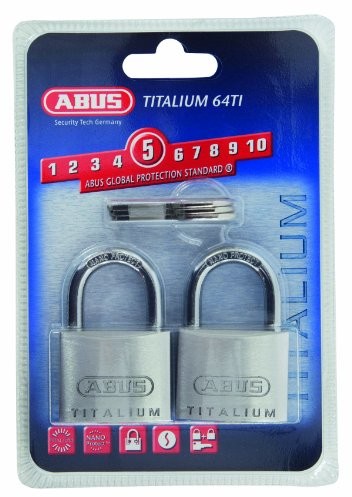 Abus ABUS 56394 Kłódka 64TI/40 2 sztuka kłódka 40 MM 56394