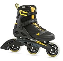 Rollerblade Unisex łyżworolki dla dorosłych Macroblade 100 3WD 3WD 3D, czarno-szafran żółte, 45 07100200S25-295