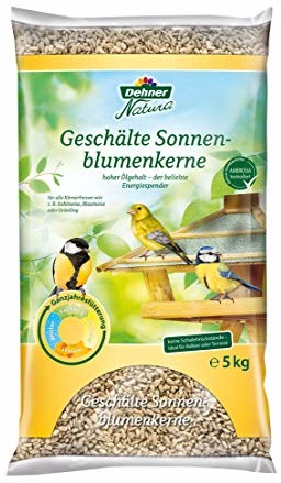 Dehner Natura karma dla dzikiego ptactwa, skórzane ziarna słonecznika, 5 kg