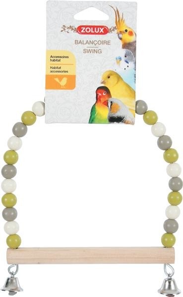 Zolux huśtawka perła z drewnianą żerdką i dzwoneczkami Dostawa GRATIS od 99 zł + super okazje