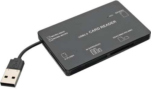 InLine InLine 76636A Card Reader, USB 2.0, all in 1, wersja kieszonkowa, czarny 4043718181568