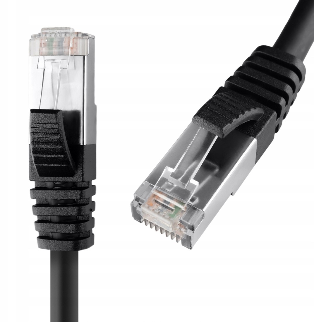 Kabel RJ45 CAT8 S/ftp AWG26 Cu Lszh czarny 5m