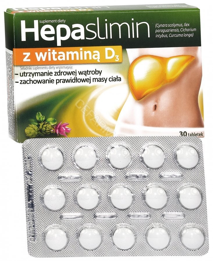 Aflofarm Hepaslimin z witaminą D3 x 30 tabl