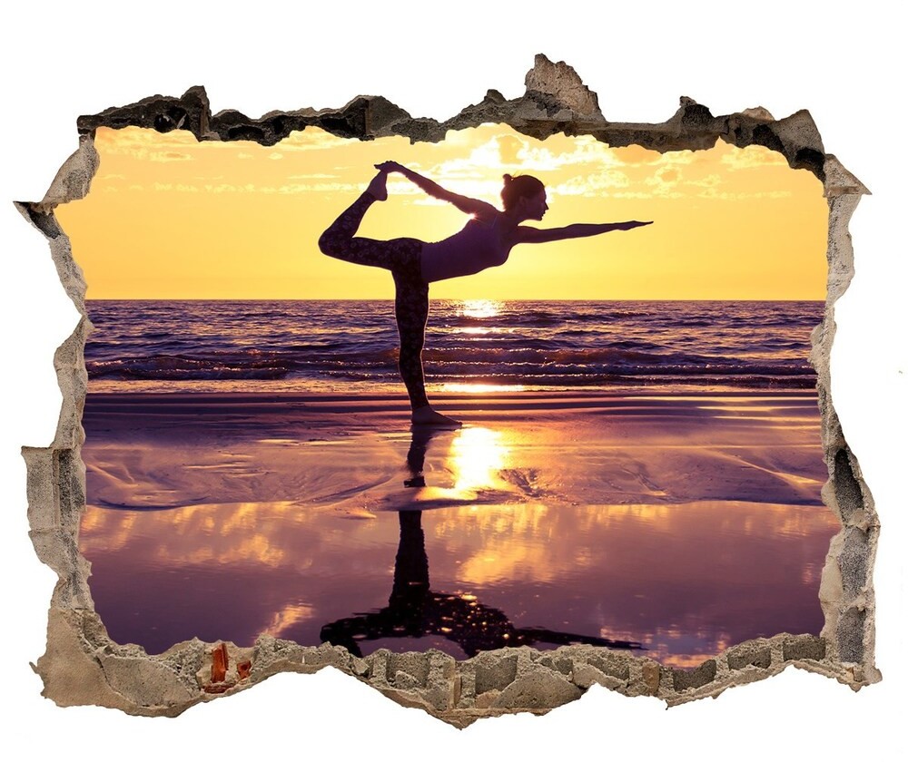 Wallmuralia.pl Naklejka 3D dziura samoprzylepna Hawajskie kwiaty