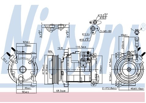 NISSENS Kompresor, klimatyzacja NISSENS 890152