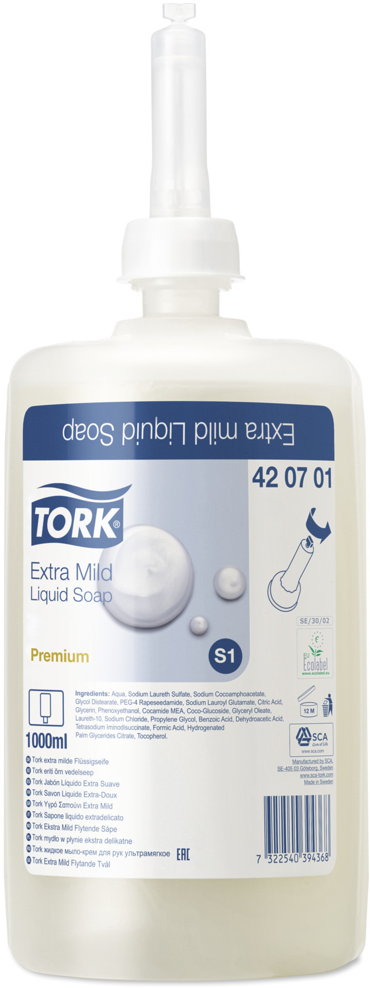 Tork mydło w płynie ekstra delikatne 420701