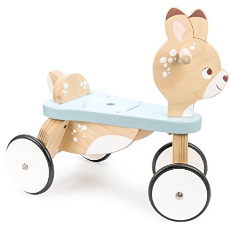 Le Toy Van Petilou drewniana sarna do przesuwania dla małych dzieci | nadaje się dla chłopców lub dziewczynek od 1 roku życia PL103