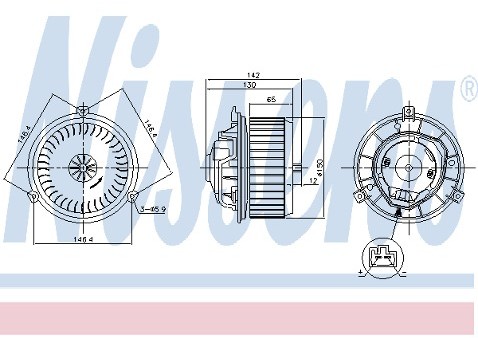 NISSENS Wentylator wnętrza 87249