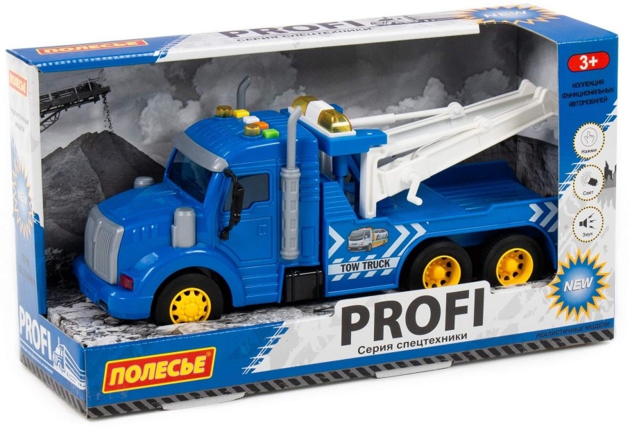 POLESIE Auto ciężarowe B/o 34x12x18 Ewakuator niebieski Xpl Wade