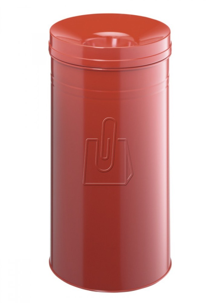 Durable Kosz 60L Safe+ z pokrywą samogaszącą czerwony 3327-03