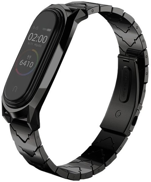 Alogy Bransoletka V-Style GT band Alogy do Xiaomi Mi Band 3/4 czarna 5907765607008