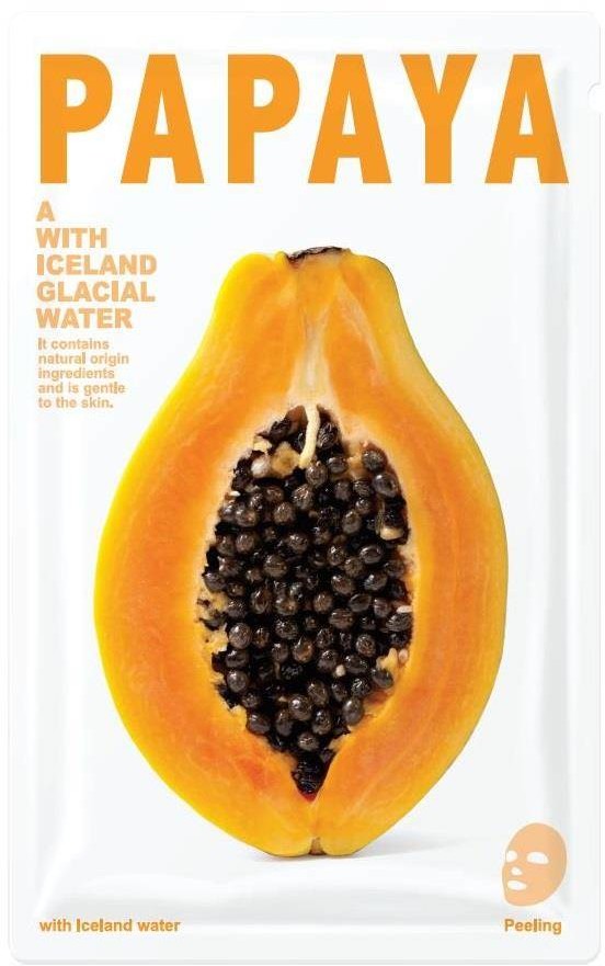 Blue Dot Mask A With Iceland Glacial Water wygładzająca maseczka w płacie Papaya 20g