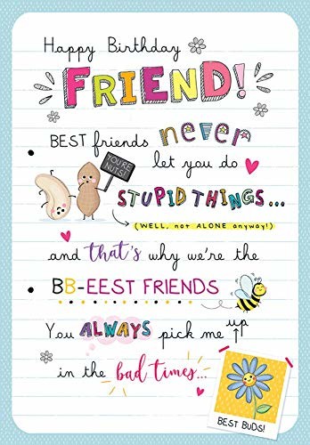 Piccadilly Greetings Skurriles kartka urodzinowa dla przyjaciół, 22,9 x 15,2 cm, Piccadilly Greetings A11803