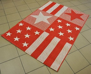 Balta Belgia DYWAN SZNURKOWY ESSENZA 140x200cm GWIAZDY CZERWONY F451-684C6