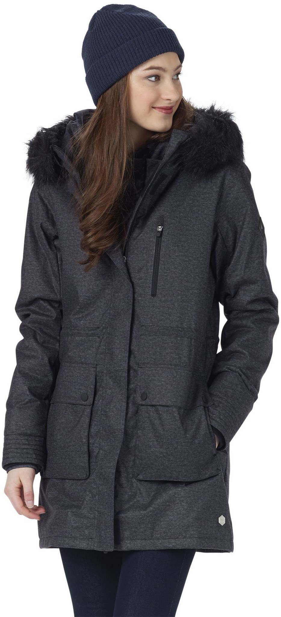 Burton kurtka zimowa damska OLYMPUS TRUE BLACK HEATHER