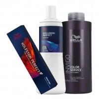 Wella Koleston Perfect ME+ zestaw do koloryzacji włosów farba 60ml + oxydant 60ml + kuracja 25ml