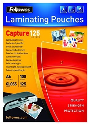Fellowes Folie do laminacji  Capture 54 X 86 MM 125 mikronów błyszczący 50 sztuki 5396602