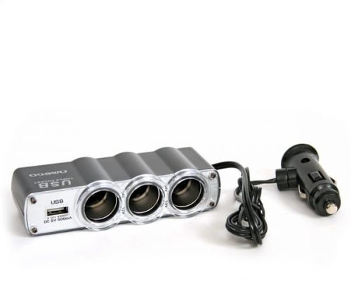 Omega rodzielacz gniazd zapalniczki samochodowej z USB 40418