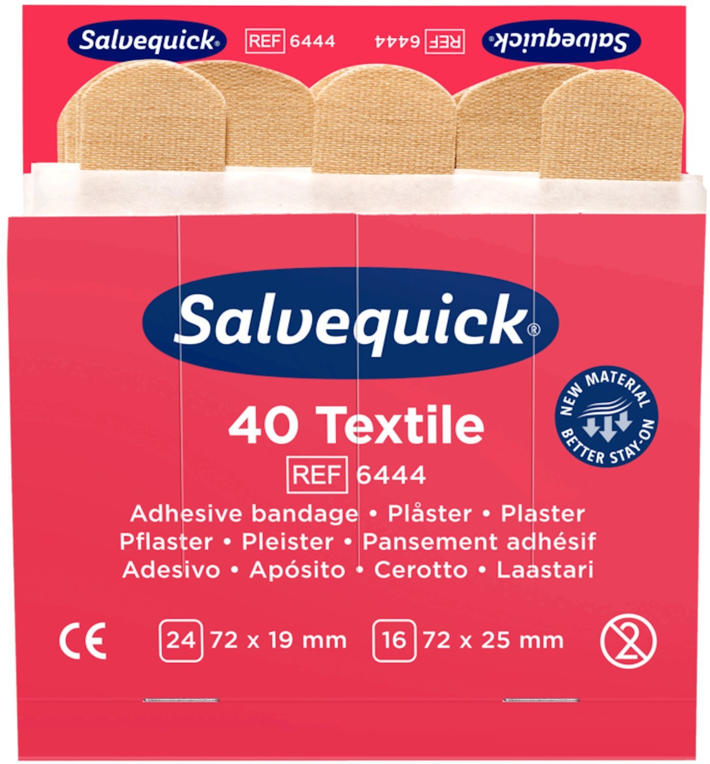 Cederroth Plastry Opatrunkowe Tekstylne Salvequick 2 Opakowania - 80 Sztuk