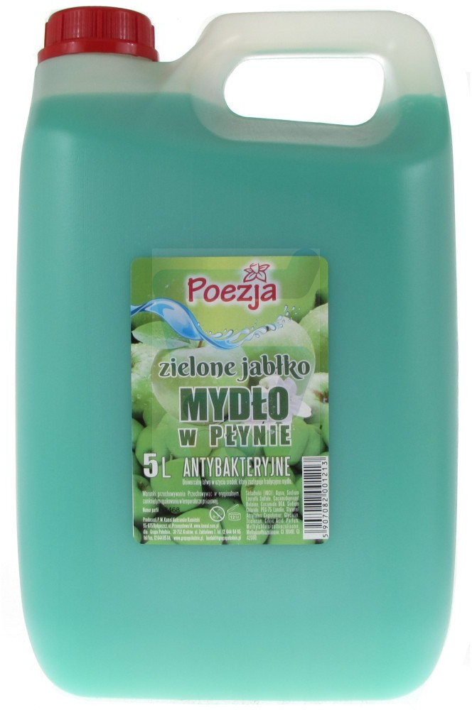 Poezja Antybakteryjne mydło w płynie Zielone Jabłko 5 L