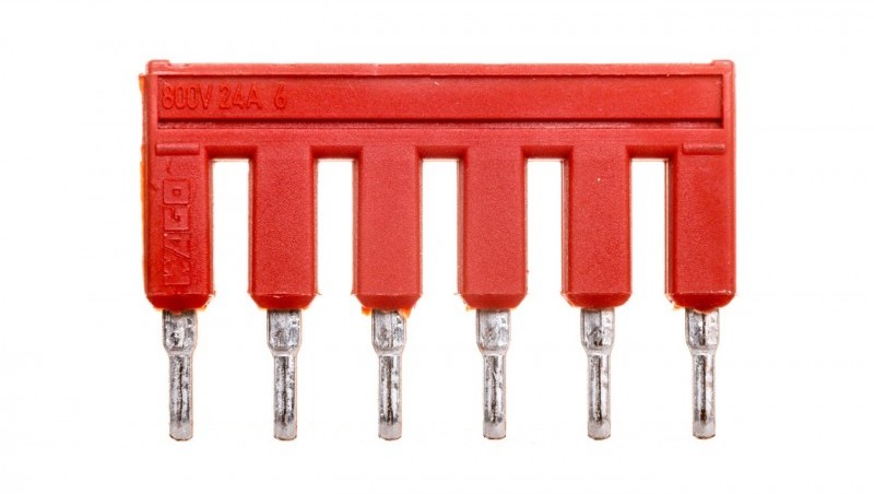 Wago Mostek grzebieniowy 6-torowy czerwony TOPJOBS 2002-406000-005 2002-406/000-005