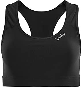 WINSHAPE WINSHAPE Damski biustonosz fitness czas wolny Bustier Functional sportowy Sb101, czarny biustonosz treningowy czarny czarny XL SB101-SCHWARZ