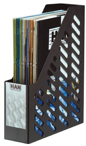 Han HAN 1600  13 stojak na magazyny klasyka, DIN A4/C4, z etykietami, czarny 1601-13