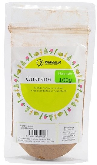 KruKam Guarana proszek 100g drobno mielona