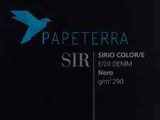 Fedrigoni Sirio Color/e Nero E20 Denim, 290g, 70x100cm. Muszla Ostrygi metalizowany błyszczący karton ozdobny (100) ()