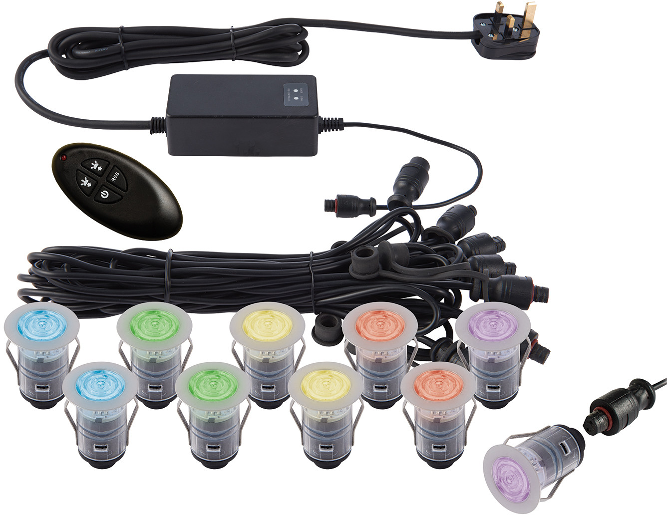 Saxby Zestaw 10 lamp IKON PRO RGB 59136 SAXBY 59136/SAX/CUBI