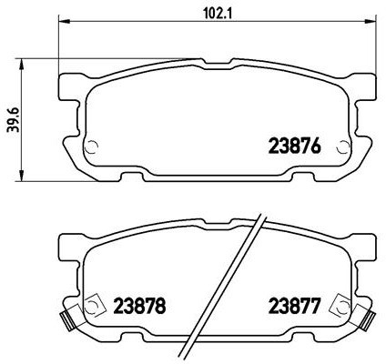BREMBO Zestaw klocków hamulcowych, hamulce tarczowe P 49 030
