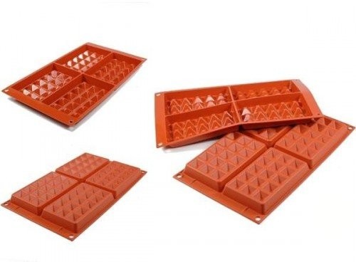 Silikomart 26.155.00.0065 SF 155 form do pieczenia gofry klasycznego silikonu z cegły gospodarstwa domowego X 17,5 x 2,29 cm 26.155.00.0065